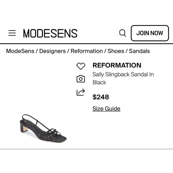 New Sold Out Style! Reformation Black Sally Slingback Sandals 9 - Picture 2 of 6